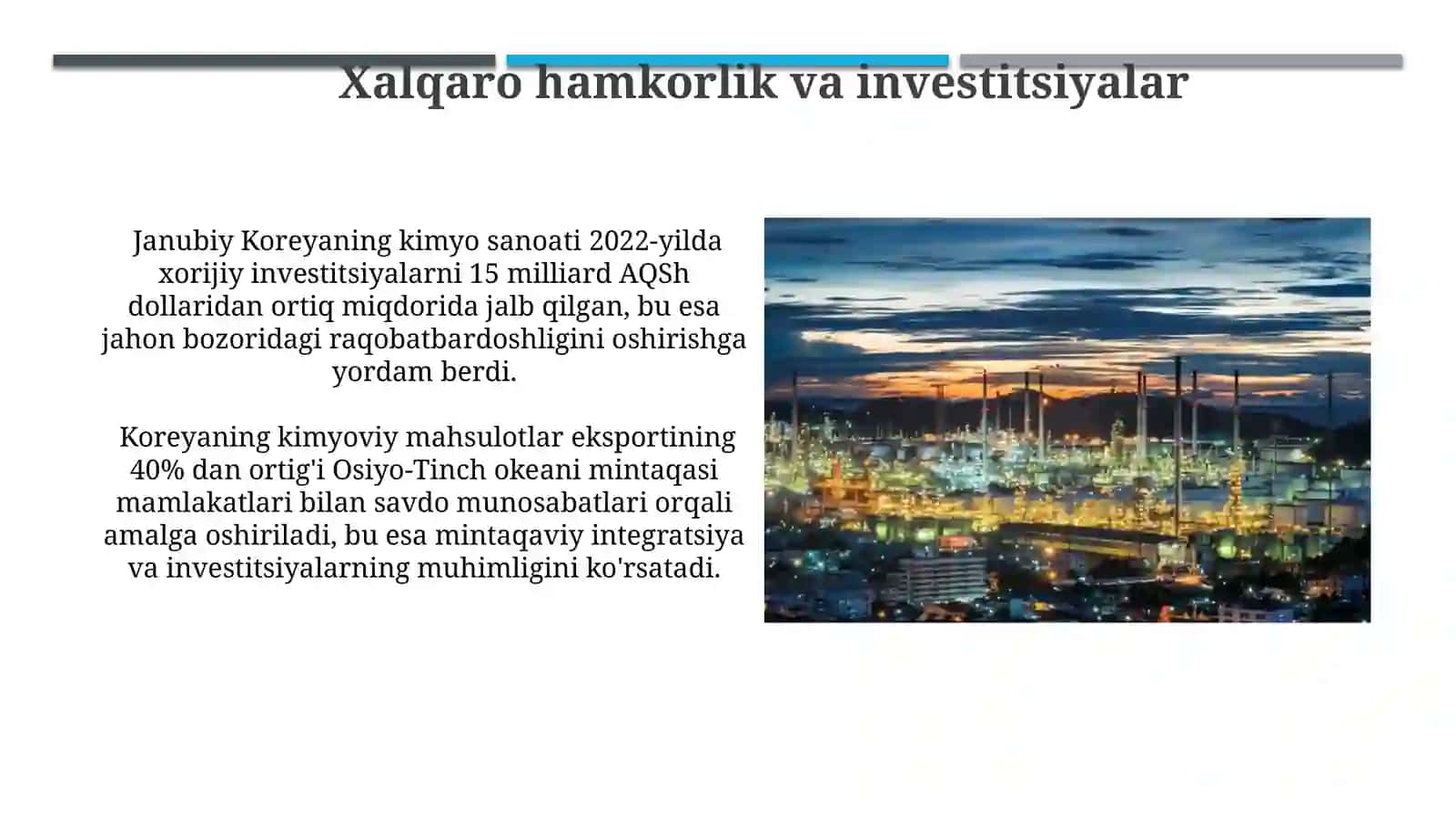 Janubiy Koreyaning kimyo sanoati 3