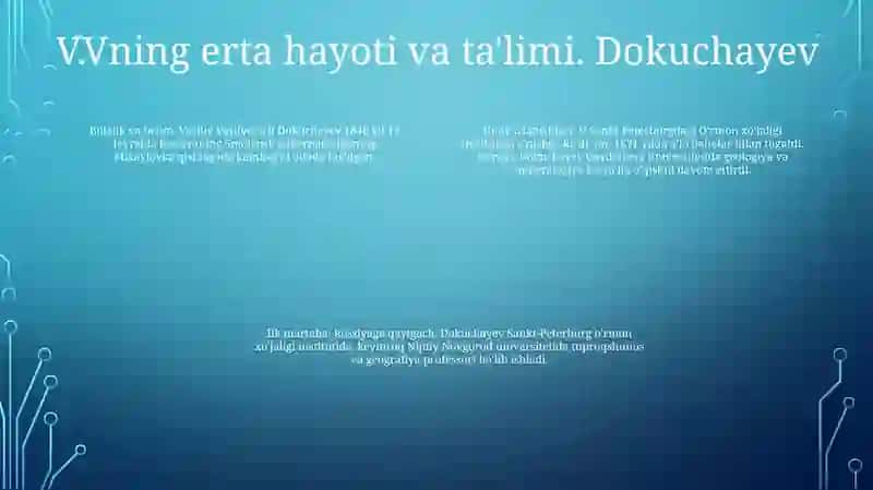 V. V. Dokuchayevning Tuproqshinoslik Geografiyasining Asoschisi 3