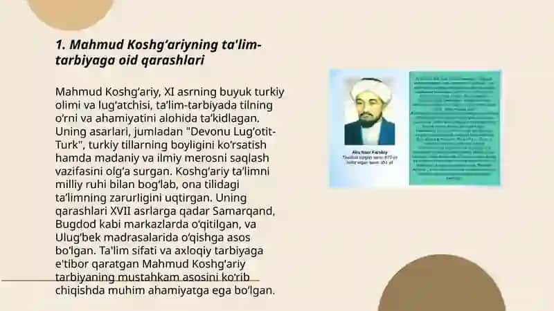 Mahmud Koshgʻariyning pedagogik qarashlari 3