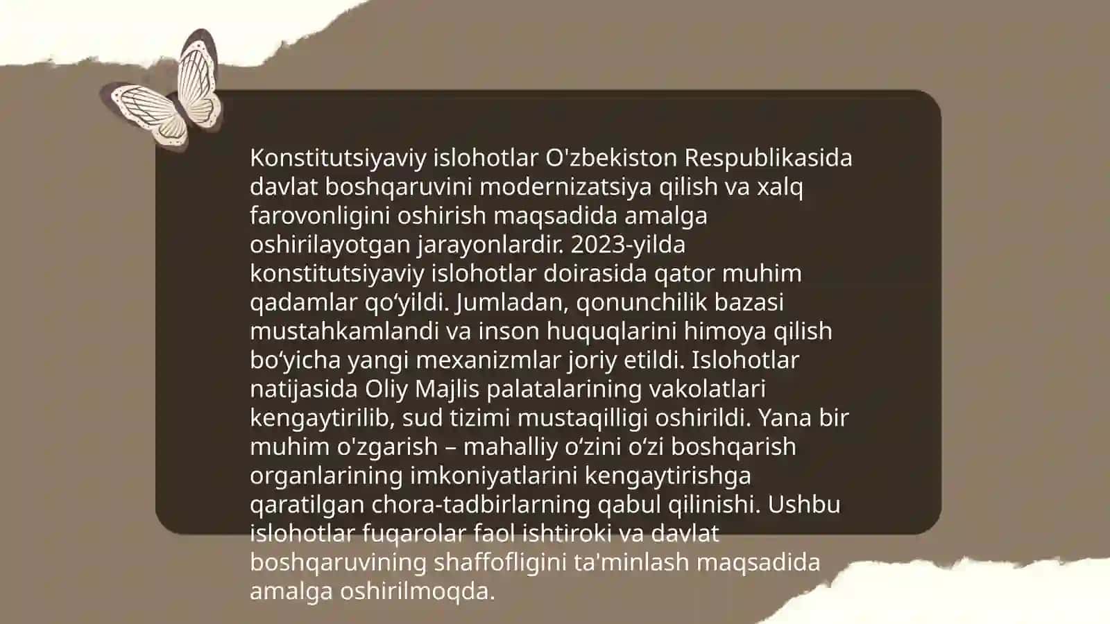Konstitutsiyaviy islohotlar O'zbekiston Respublikasida 3