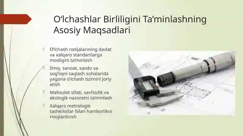O'lchashlar birliligini ta'minlash bo'yicha davlat tizimi 3