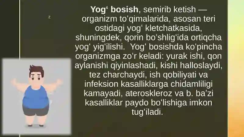 Yog’ bosish, semirish, giperlipidemiya, sfingolipidozlar 3