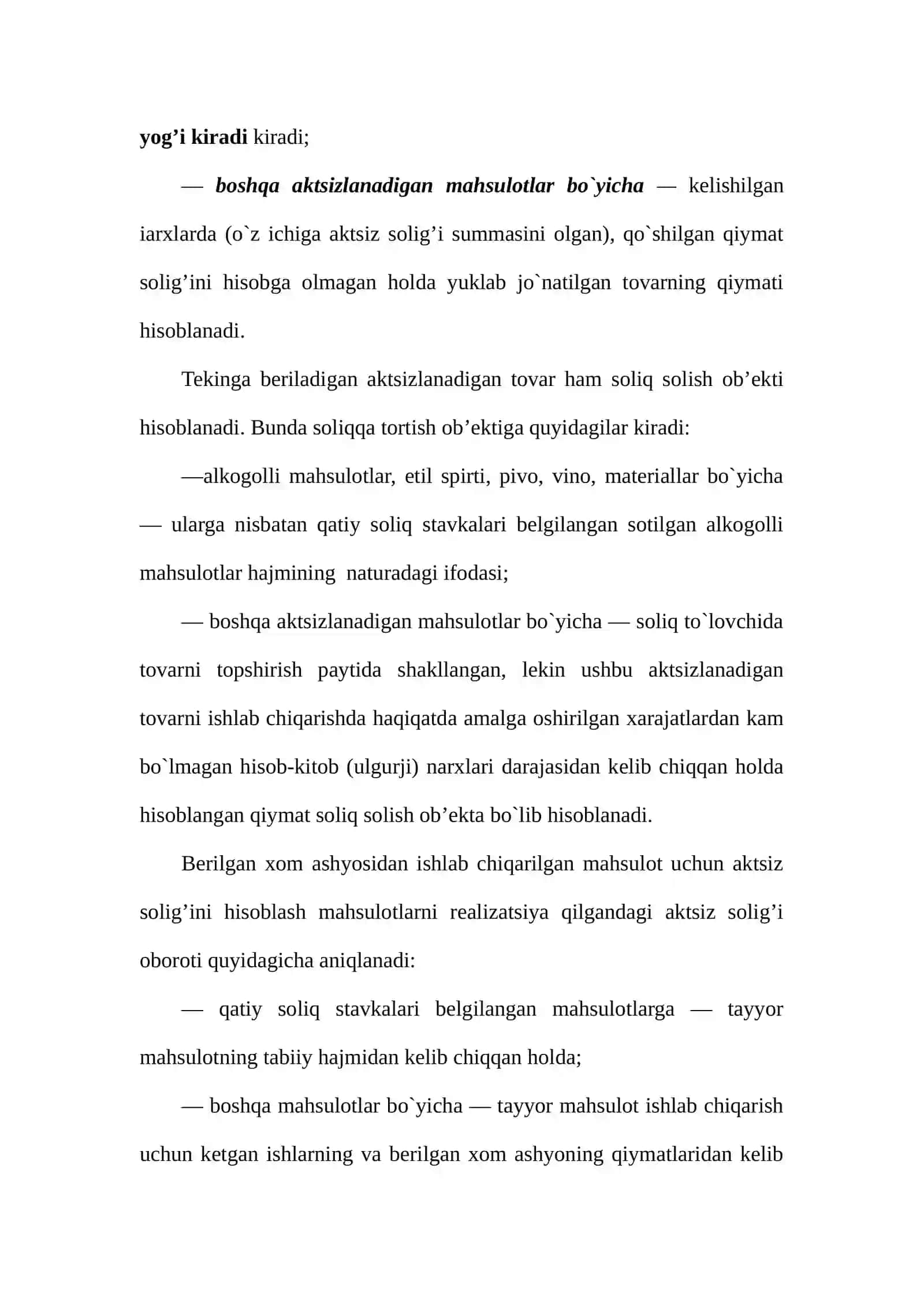 Aksiz sоlig’ini hisоblash va budjetga to`lash tartibi 3
