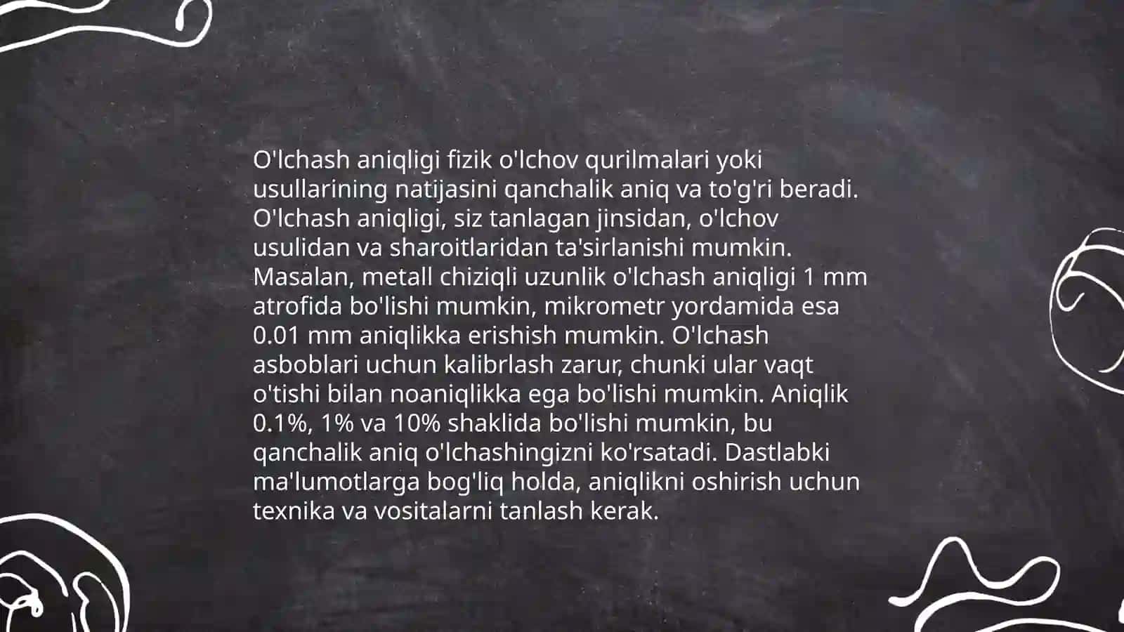 O'lchash aniqligi 3