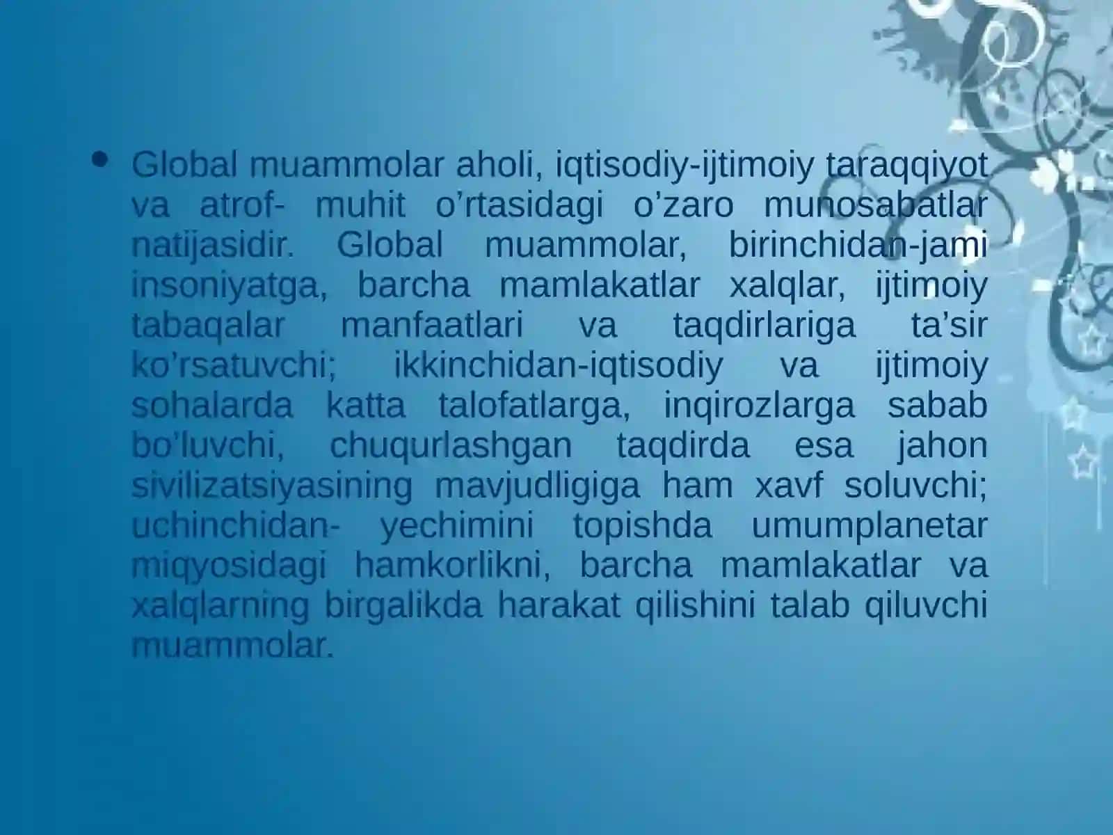 Global muammolar 3