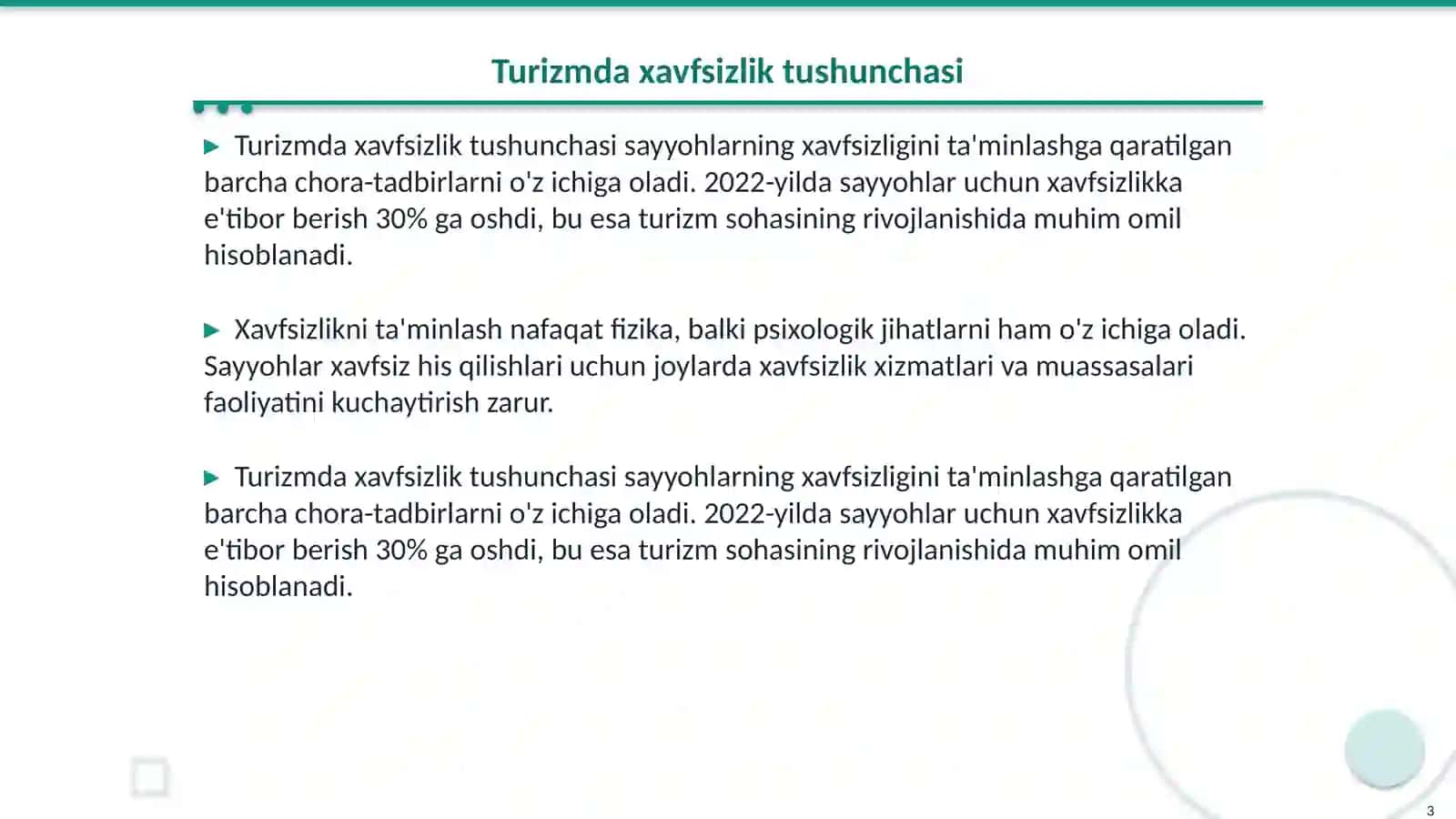 Turizmda xavfsizlikni taminlash 3