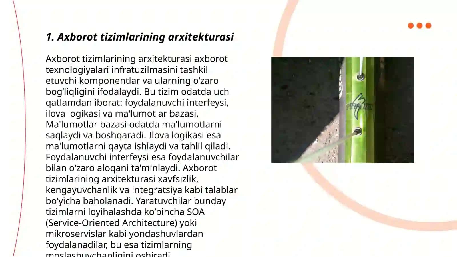Axborot tizimlarining arxitekturasi 3