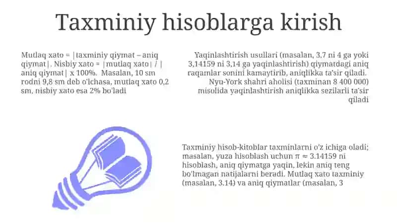 Yaqinlashgan Hisoblash Usullari 3