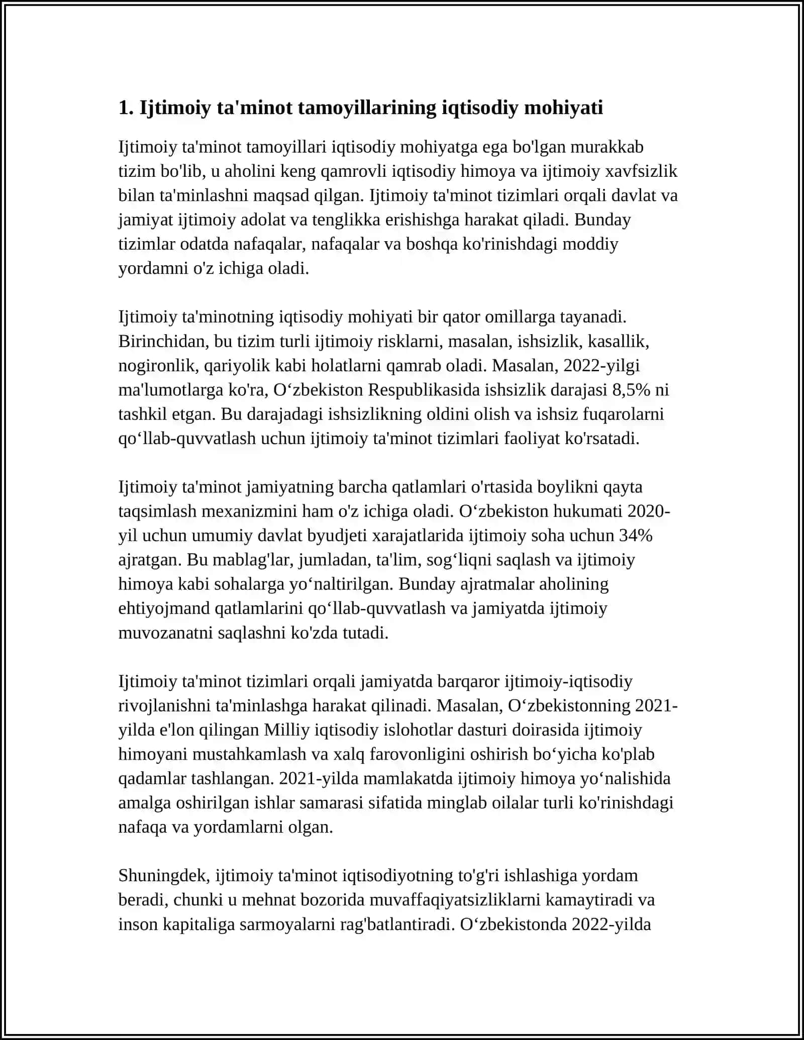 Ijtimoiy Ta'minot Tamoyillari va Ularning Iqtisodiy Asoslari 3