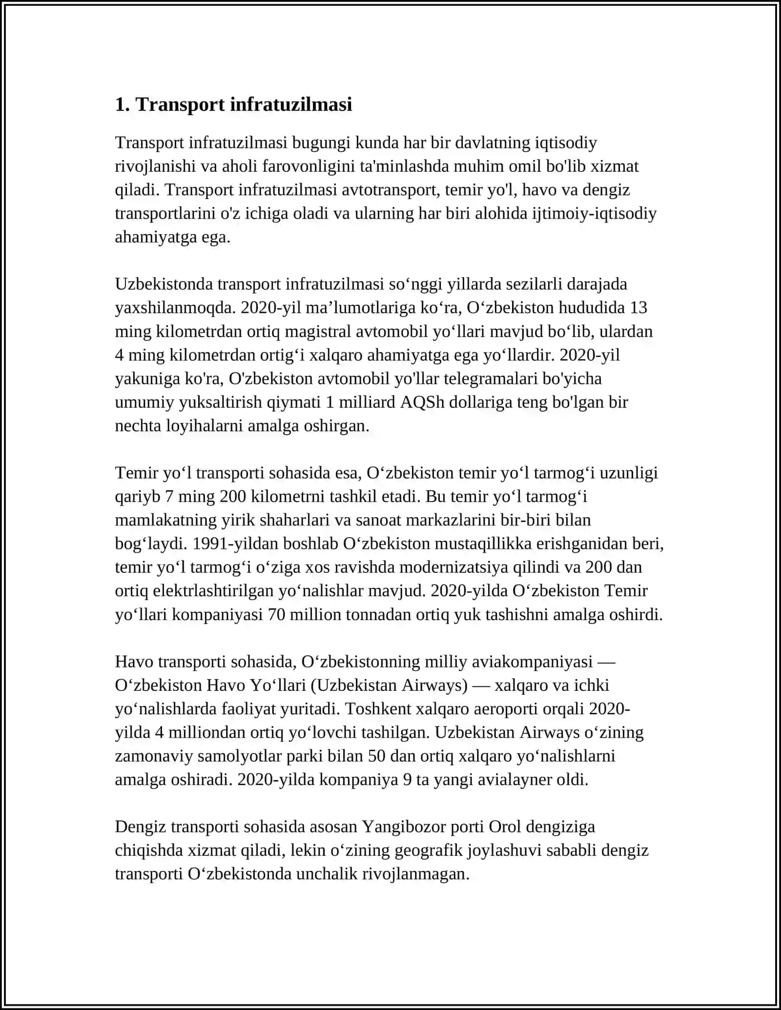 BOZOR INFRATUZULMASI VA UNING UNING UNSURLARI 3