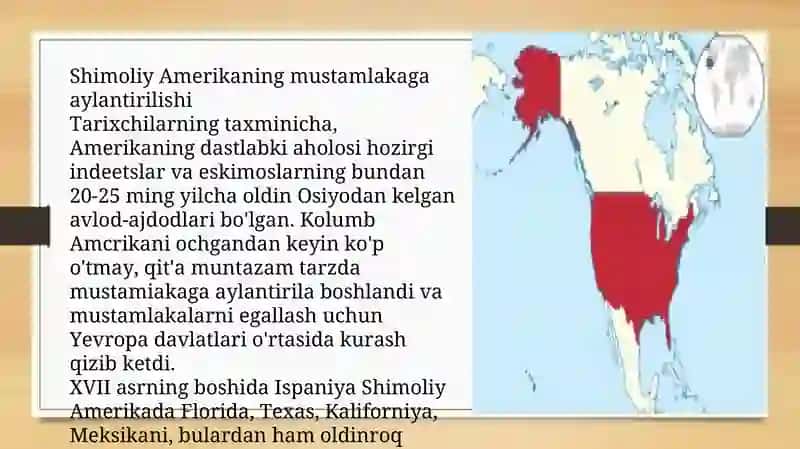XVII asr o`rtalari va XIX asrlarda AQSH 3