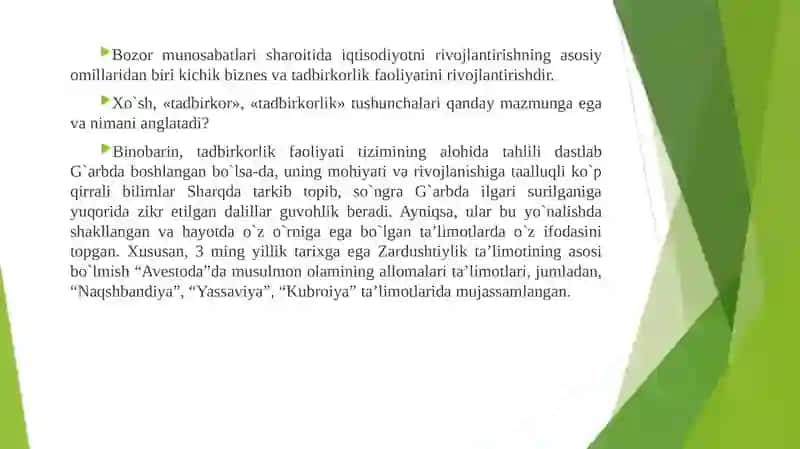 Kichik biznes va tadbirkorlik rivoji 3
