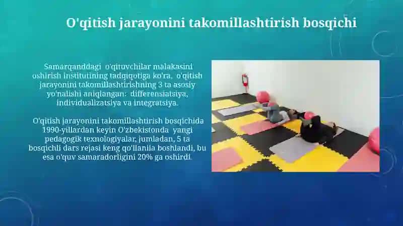 Harakatlarga oʻrgatish bosqichlari 3