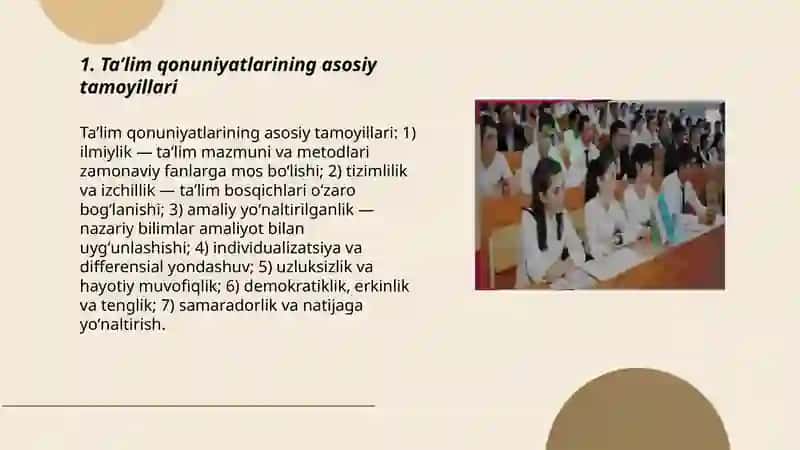 Taʼlim qonuniyatlari 3