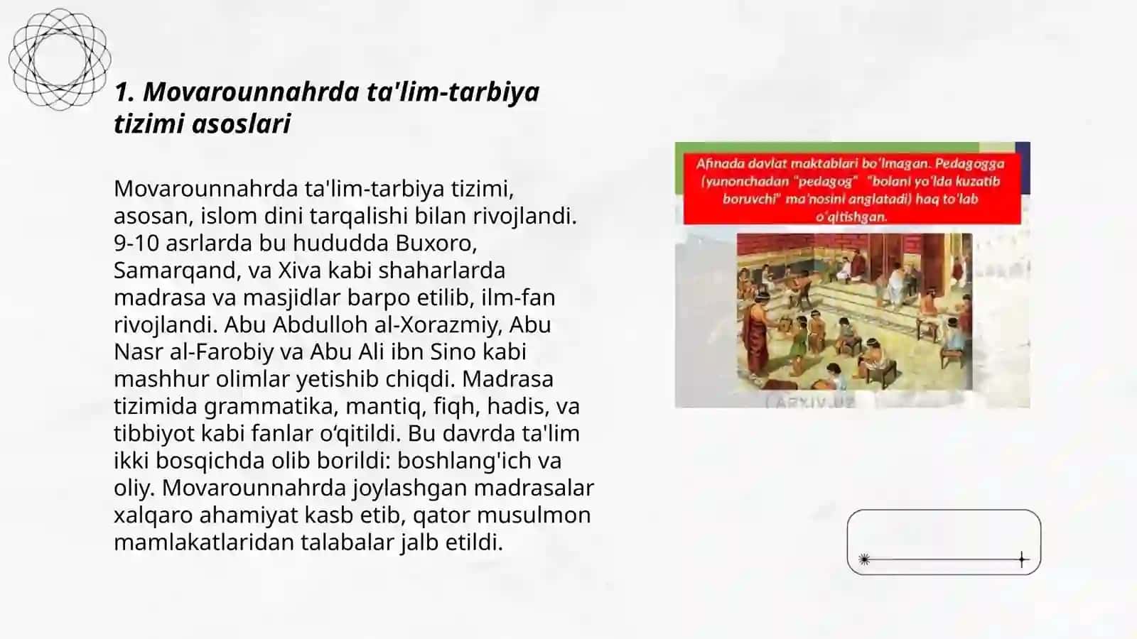 XIV-XVI asrlarda Movarounnahrda ta’lim-tarbiya va pedagogik fikrlar 3