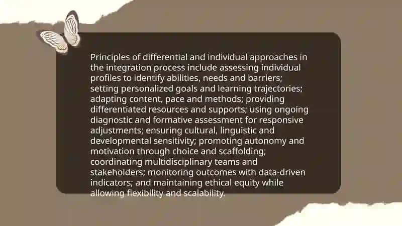 Applying Differential and Individual Approaches in the Integration Process 3