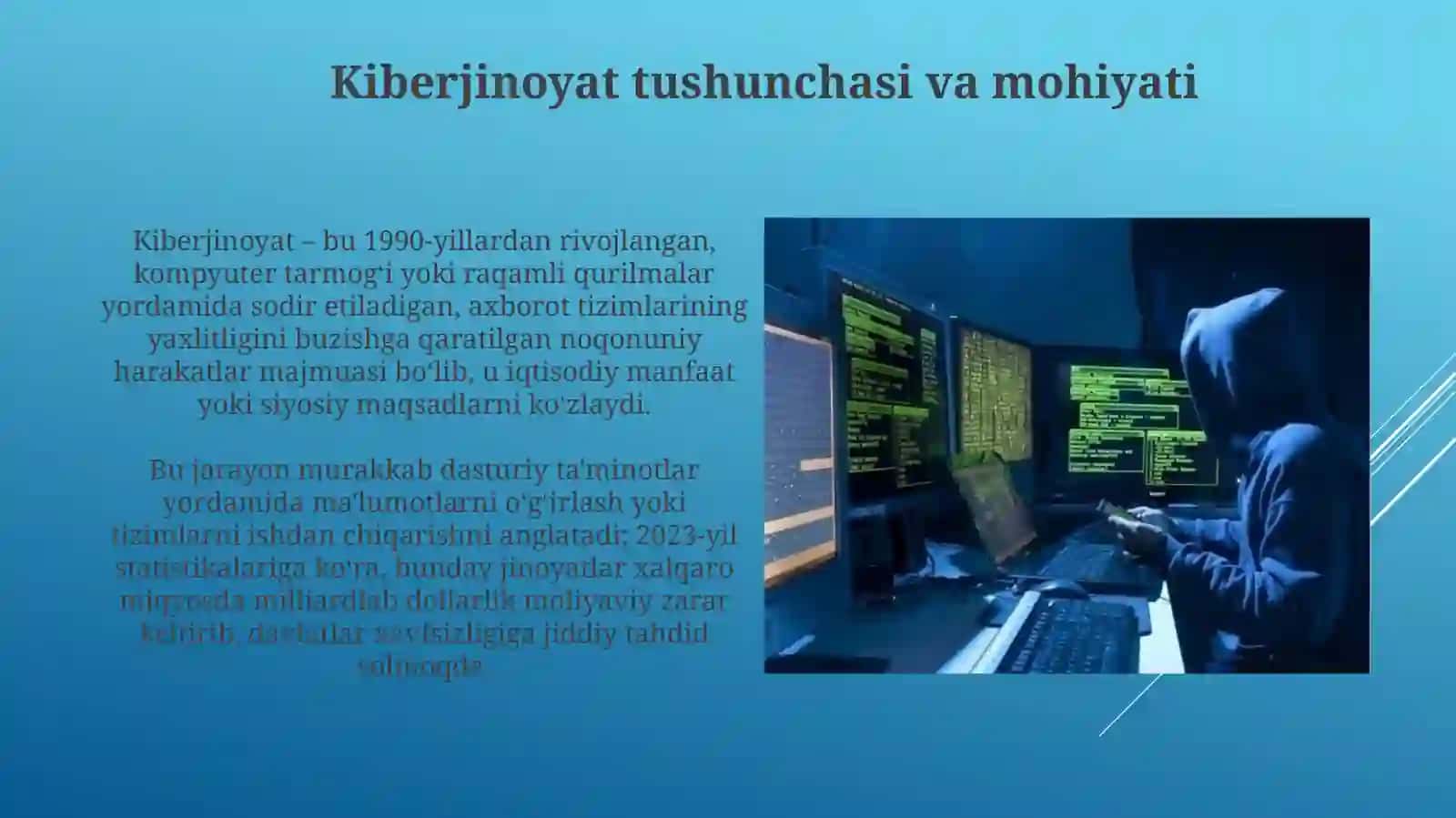 Kiberjinoyat va raqamli tahdidlar 3