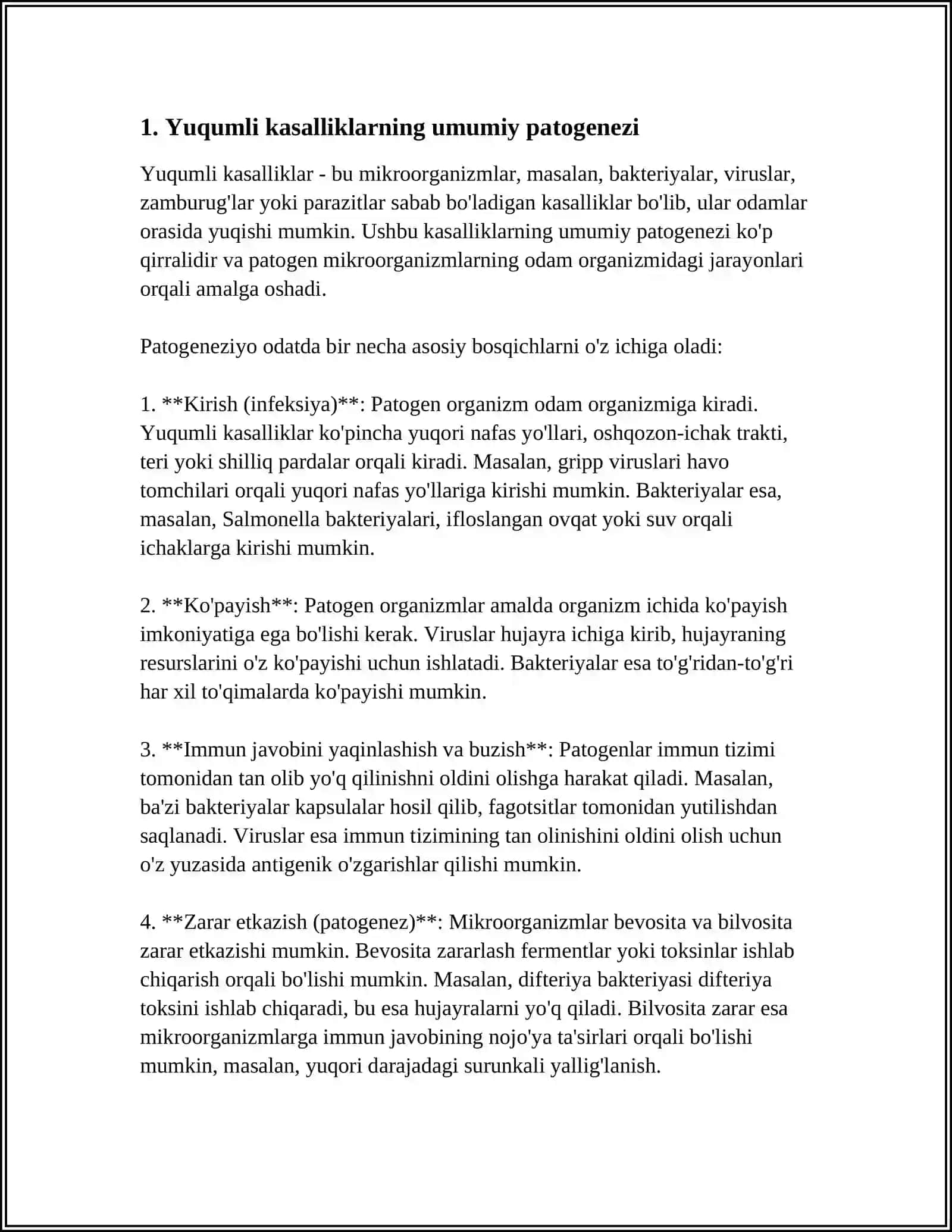 Yuqumli kasalliklarning patogenezi 3