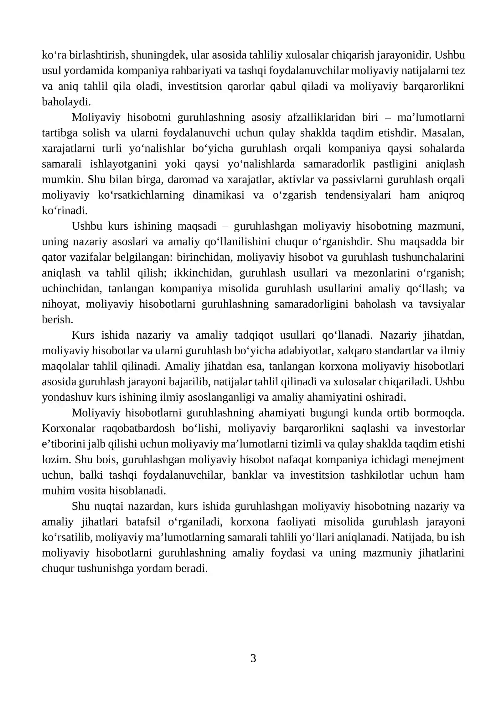 Guruhlashgan moliyaviy hisobotning mazmuni 3