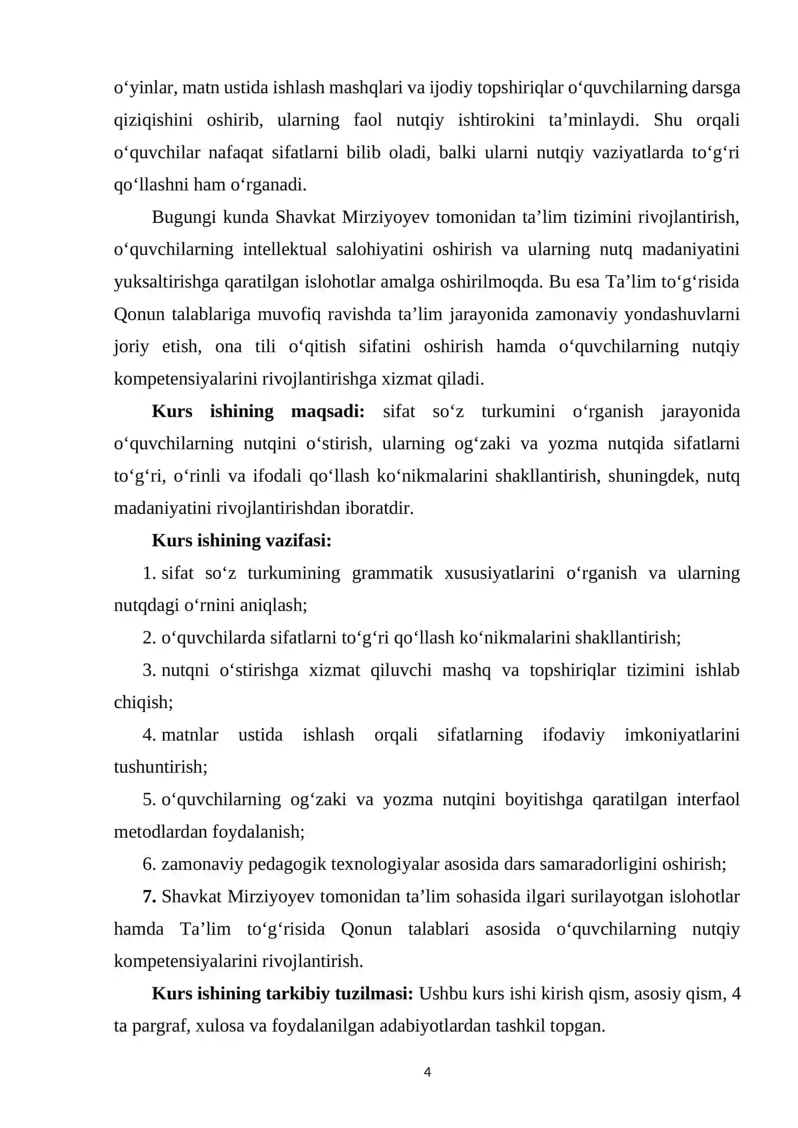 Sifat so‘z turkumini o‘rganish jarayonida o‘quvchilar nutqini o‘stirish 3