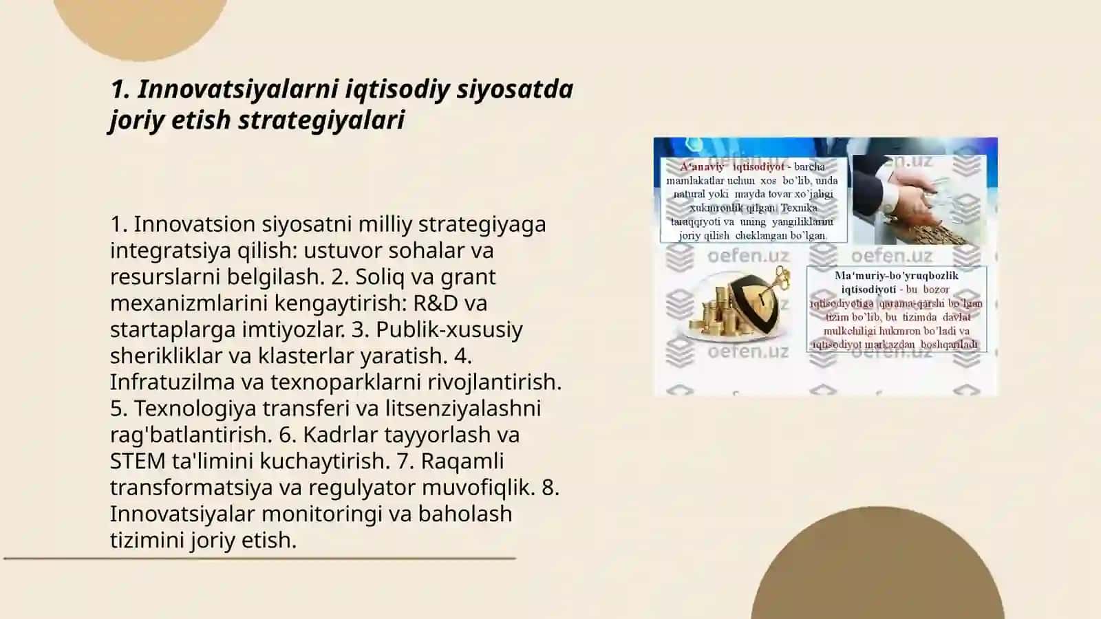 Iqtisodiyotga innovatsiyalarni keng joriy qilish 3