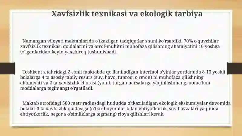 Tabiiy fan òqitishning amaliy metodlar turlari va tasnifi boshlanģich sinf 3