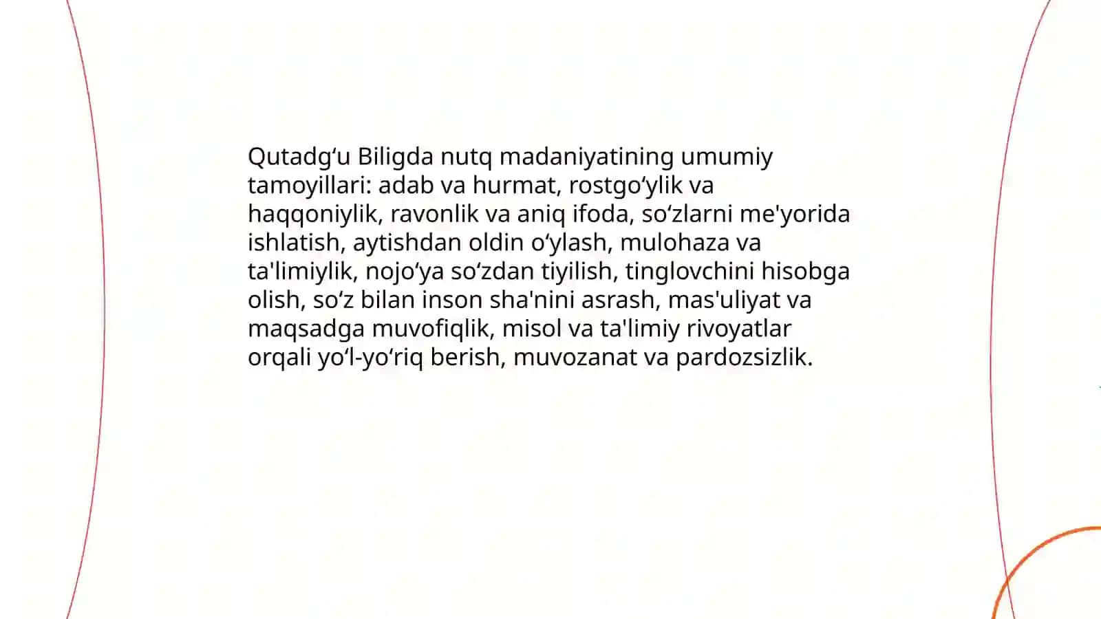 "Qutadgʻu blig" asarida nutq madaniyatiga oid qarashlari 3