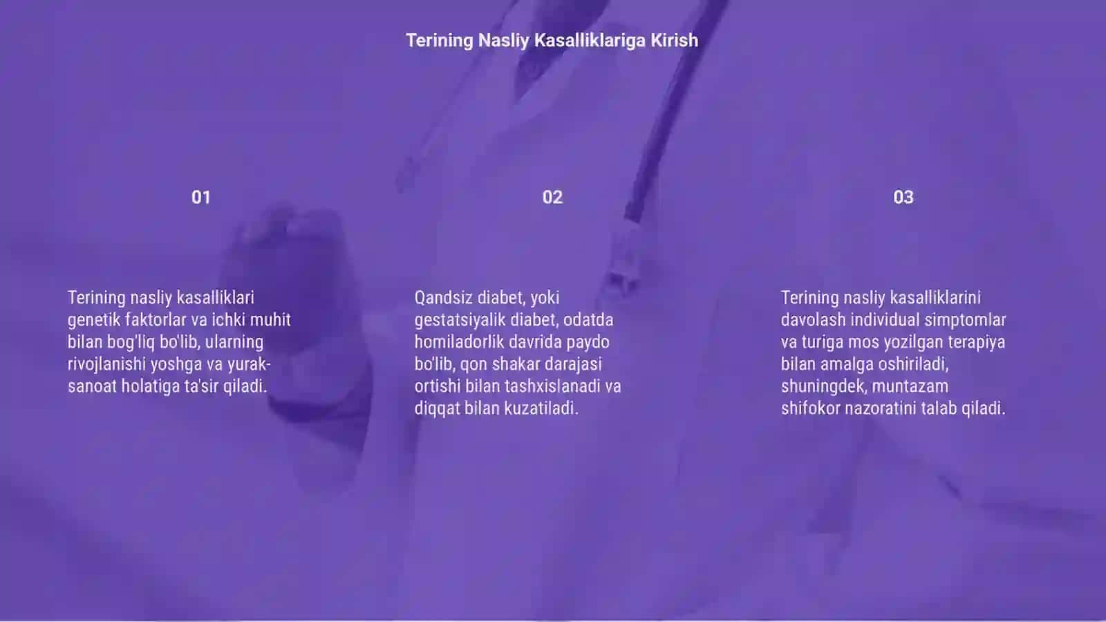 Terining (dermatoz) nasliy kasalliklari,Qandsiz diabet kasalligi 3