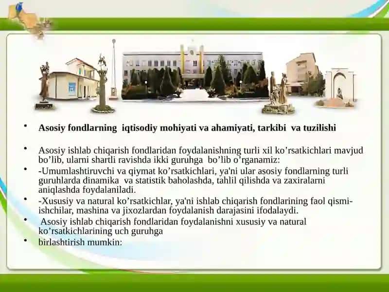 Asosiy fondlar va ularning iqtisodiy mohiyati 3