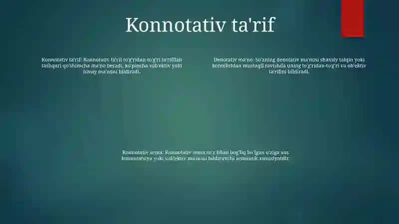 Denotativ Va Konnotativ Sema 3