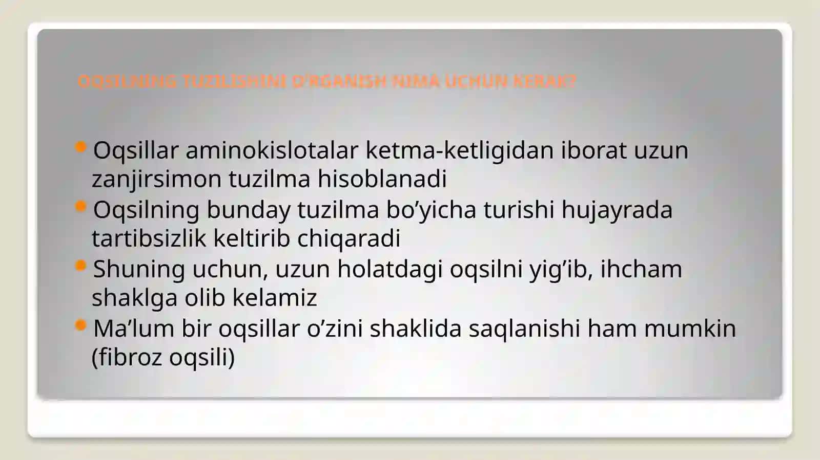 OQSIL TUZILISHI 3