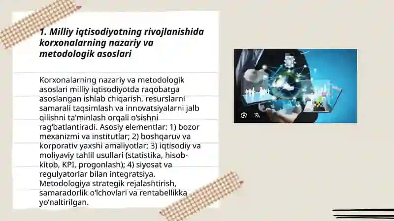Milliy iqtisodiyotning rivojlanishida korxonalarning o‘rni va roli 3
