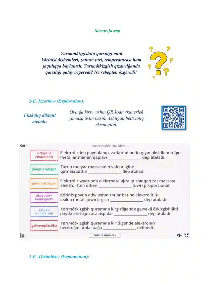 Yarımótkizgishli ásbaplar hám olardıń texnikada qollanılıwı_5E 3