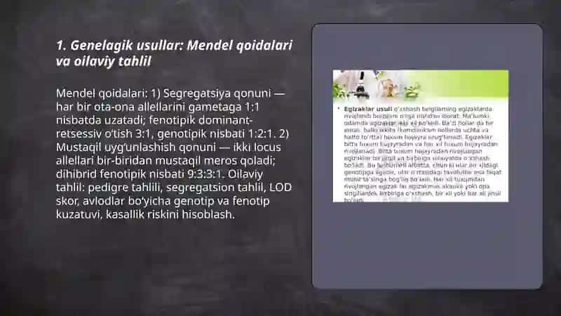 Odam genetikasining o‘rganish usullari 3
