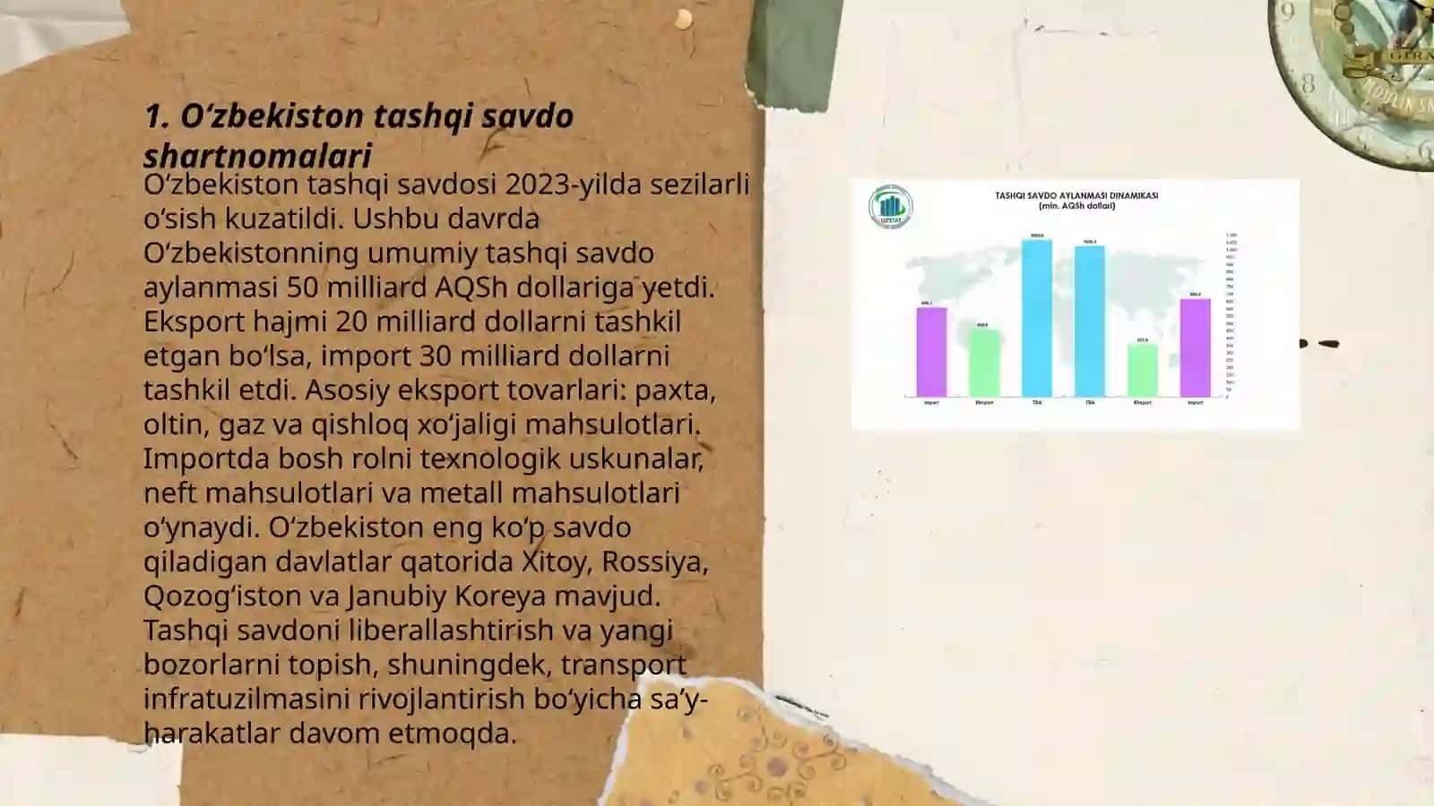 O‘zbekiston tashqi savdo aylanmasi 3