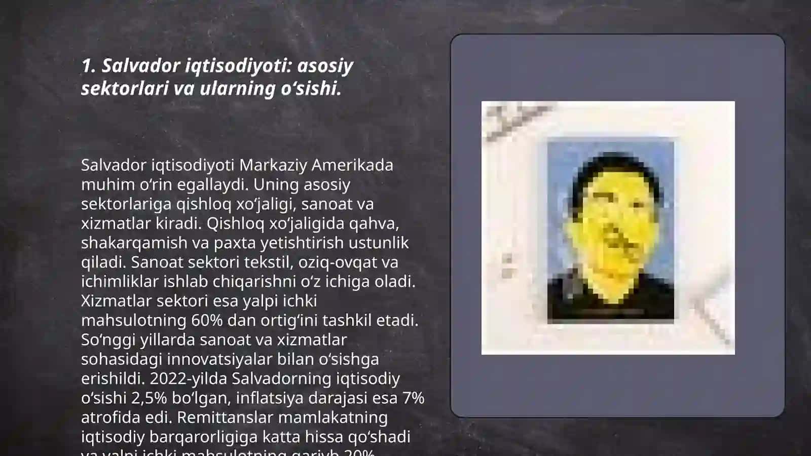 Salvador iqtisodiyoti: asosiy sektorlari va ularning oʻsishi 3