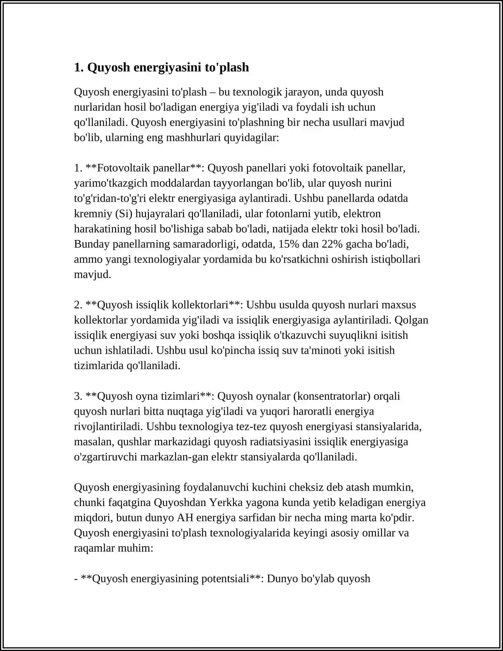 QUYOSH PANELLARINI ISHLASH PRINSIPI 3