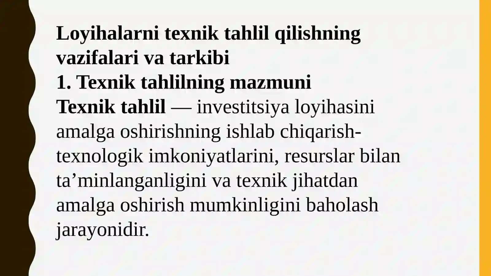 Investitsion taxlilda texnik, ekologik, ijtimoiy va institutsional taxlillarning mohiyati 3