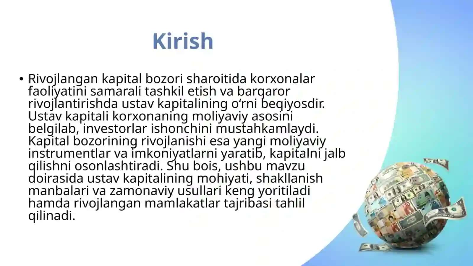 Rivojlangan kapital bozori sharoitida ustav kapitalining shakillanishi 3