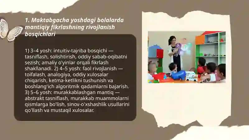 Maktabgacha yoshdagi bolalarda mantiq va algoritmik fikrlashni rivojlantirish 3