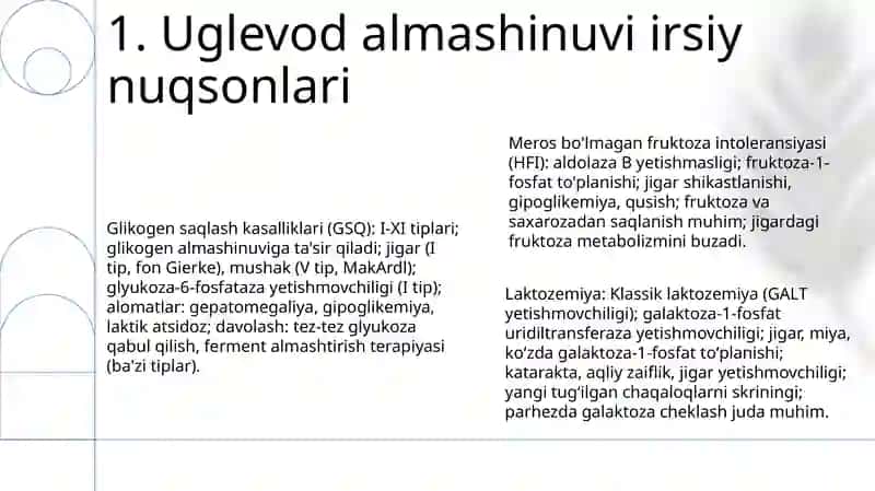 Uglevodlar almashinuvi boshqarilishining buzilishlari 3