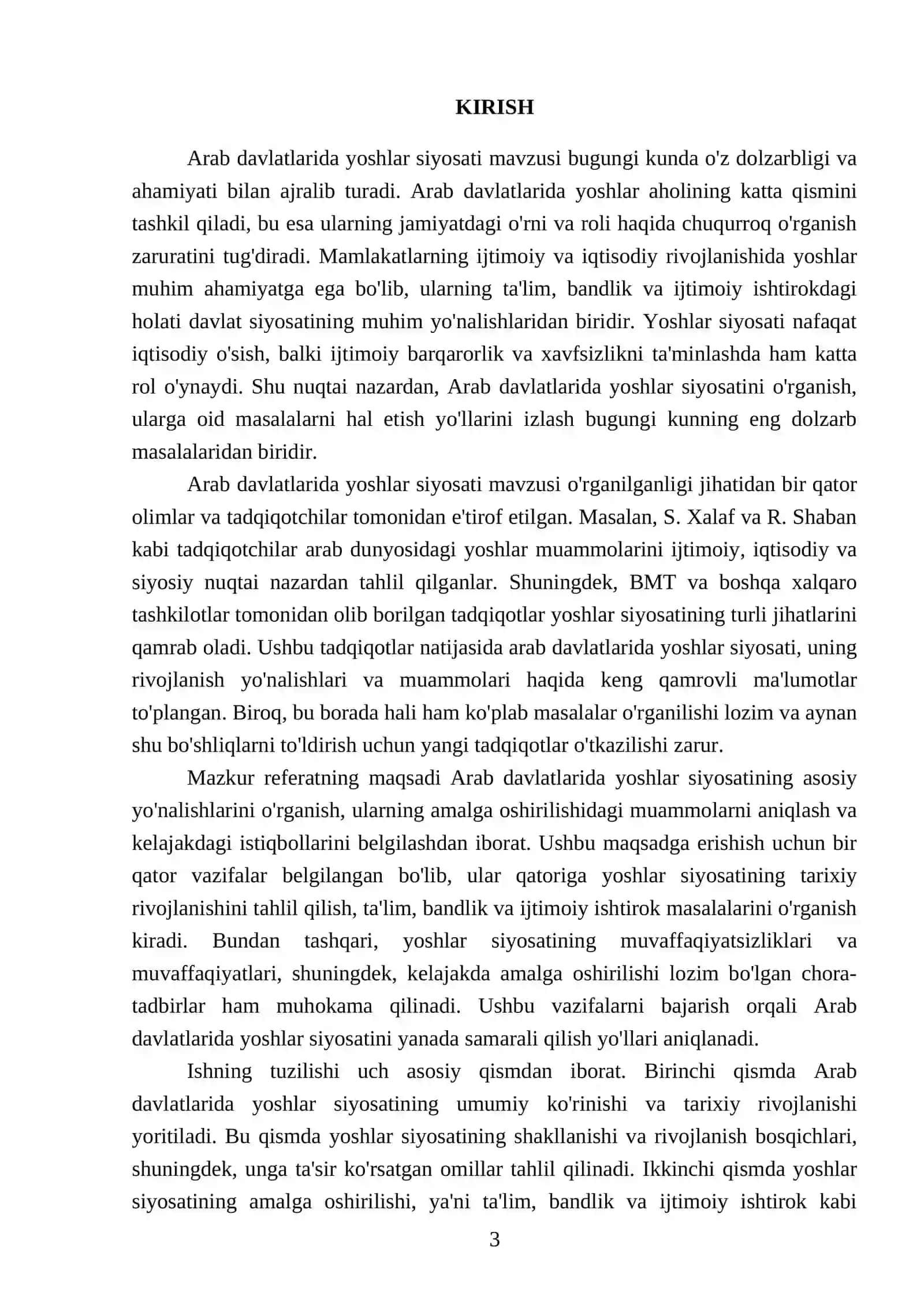 Arab davlatlarida yoshlar siyosati 3