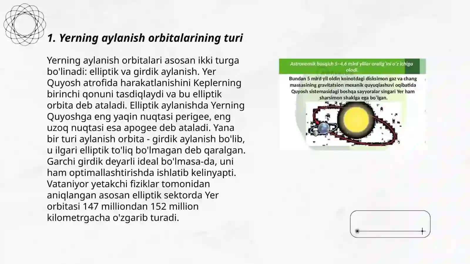 Yerning aylanish orbitasi 3