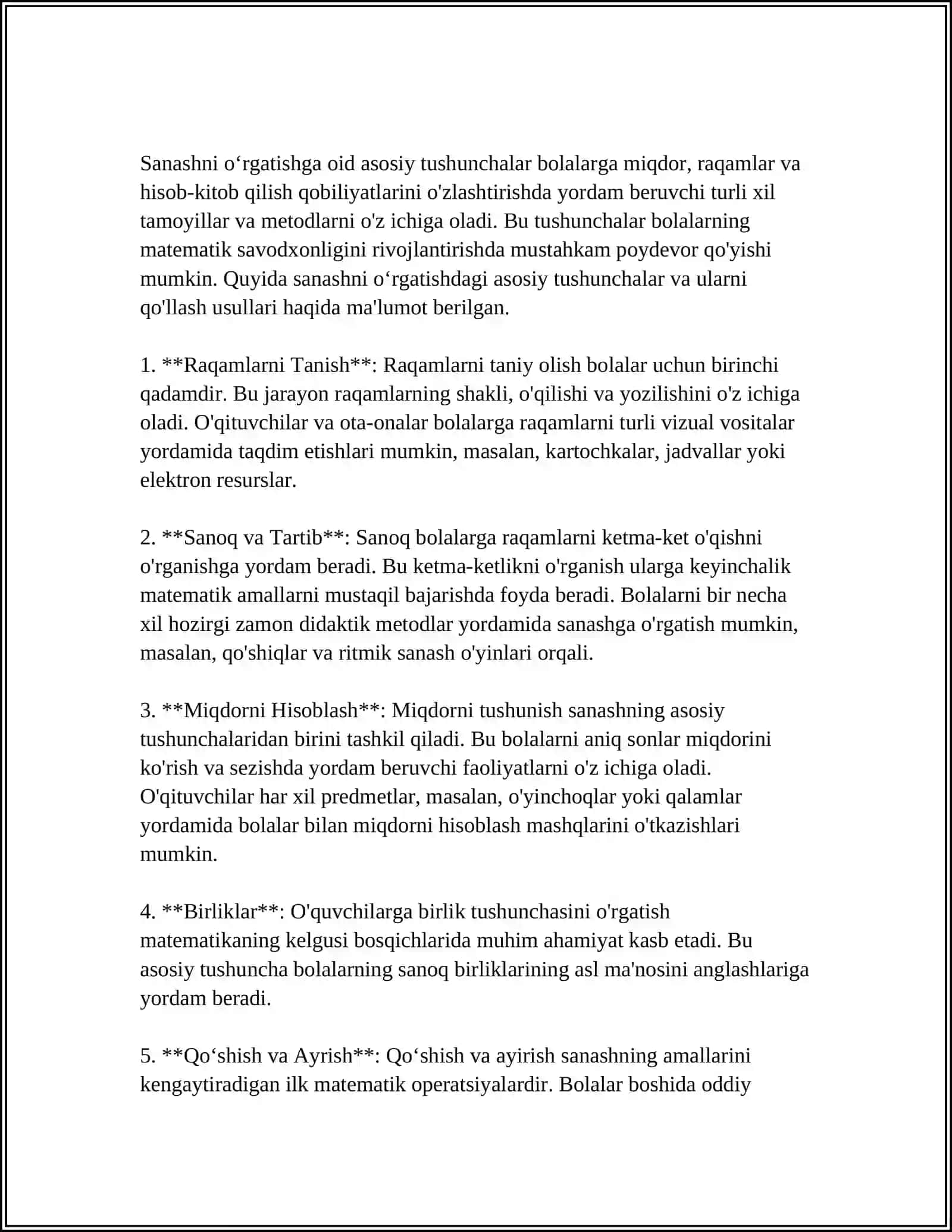 SINF MATEMATIKA DARSLARIDA NARSALARNI SANASH YORDAMIDA ODDIY ARIFMETIK MASALALAR YECHISHNI OʻRGATISH METODIKASI 3