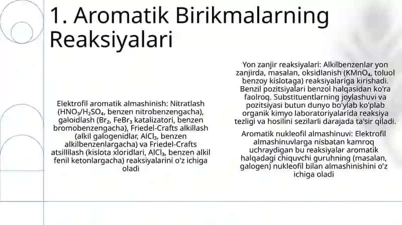 Aromatik uglevodorodlar (arenlar) 3
