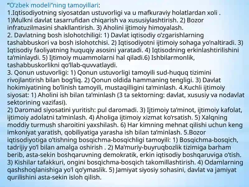 Mustaqillik yillarida davlat boshqaruv tizimida amalga oshirilgan islohotlarning xususiyatlari. 3