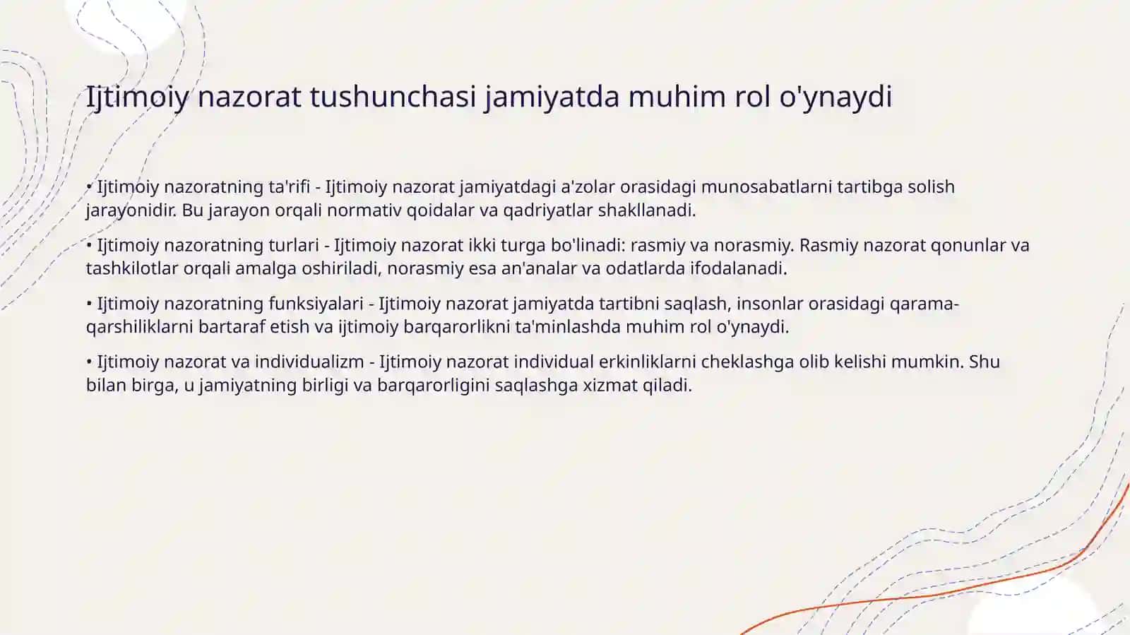 Ijtimoiy nazorat va normalar 3
