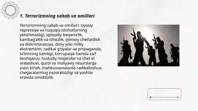 Terrorizm va aholi muhofazasi 3