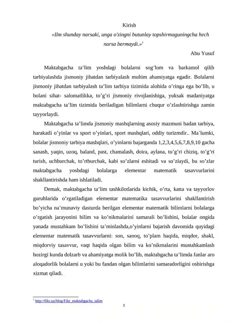 "Maktabgacha yoshdagi bolalarda fazoda mo'ljal olishni rivojlantrishning hissiy asosi" 3