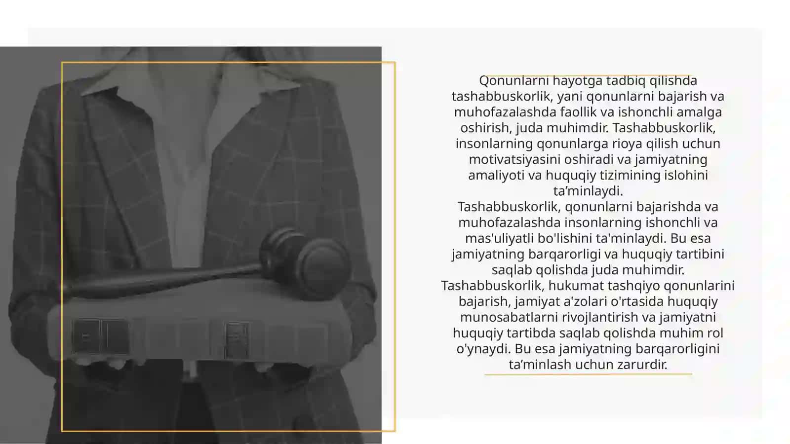 Qonunlarni hayotga tadbiq qilishda tashabbuskorlik 3